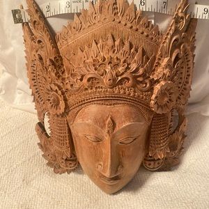 Solid teak, oriental handcarved, wall hanging